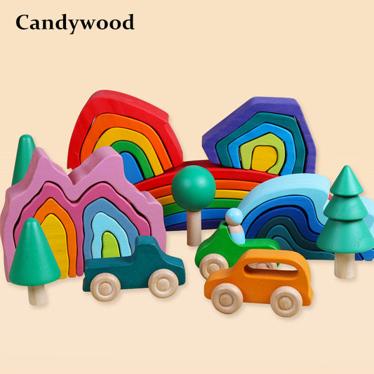 Montessori Rainbow Stacking Blocks