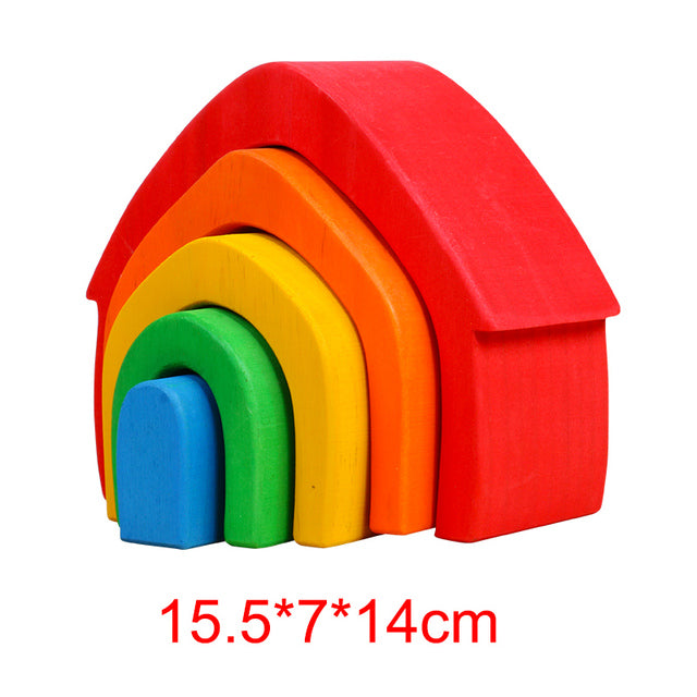 Montessori Rainbow Stacking Blocks