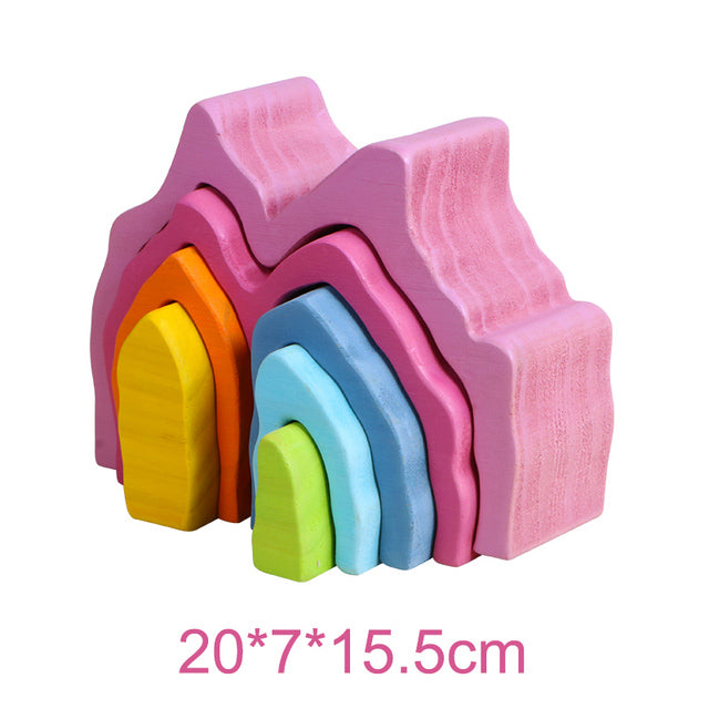 Montessori Rainbow Stacking Blocks