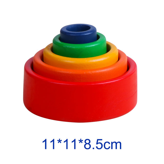 Montessori Rainbow Stacking Blocks