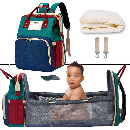 3in1 Foldable Baby Bed Crib Diaper Bag