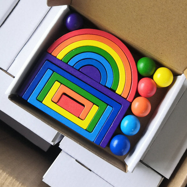 Montessori Rainbow Building Blocks