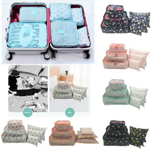 6Pcs Waterproof Packing Cubes