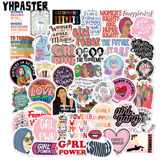 10/30/50Pcs Feminist cartoon stickers