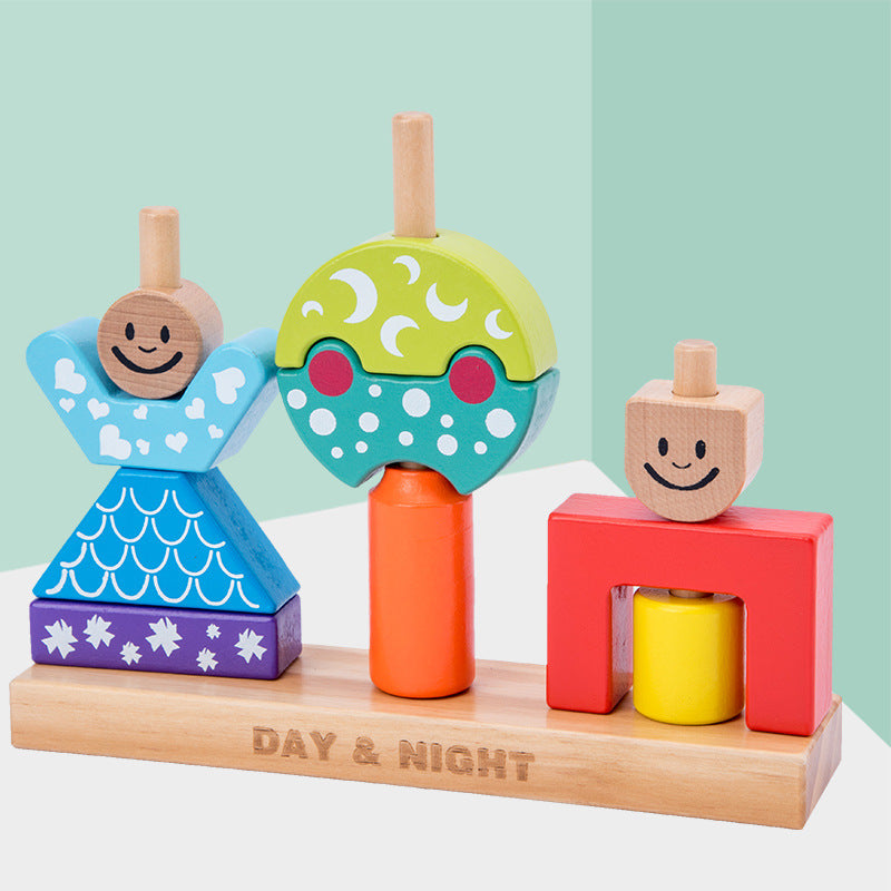 Montessori Wooden Building Blocks