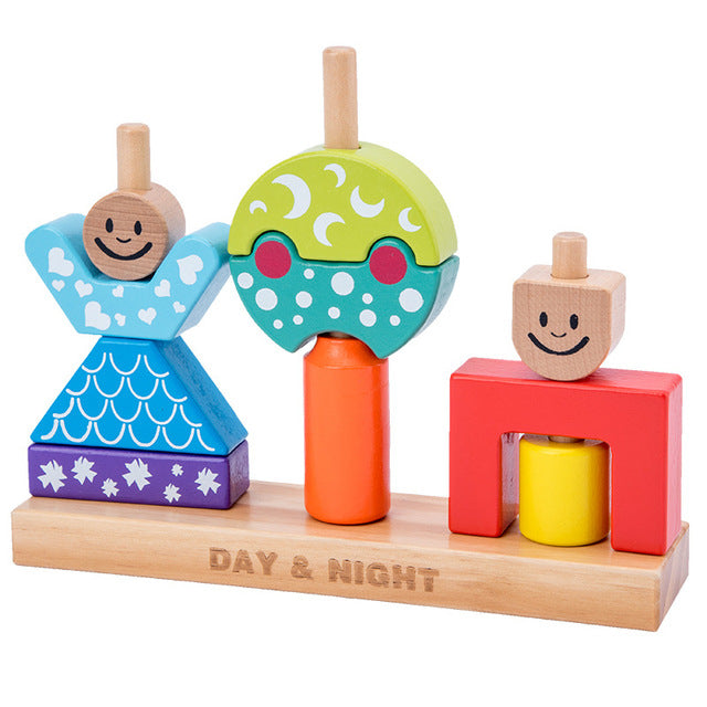 Montessori Wooden Building Blocks