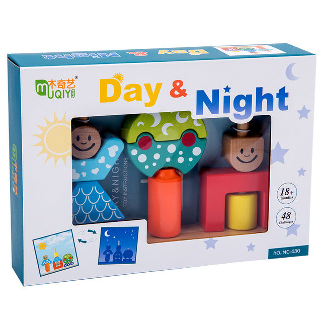 Montessori Wooden Building Blocks