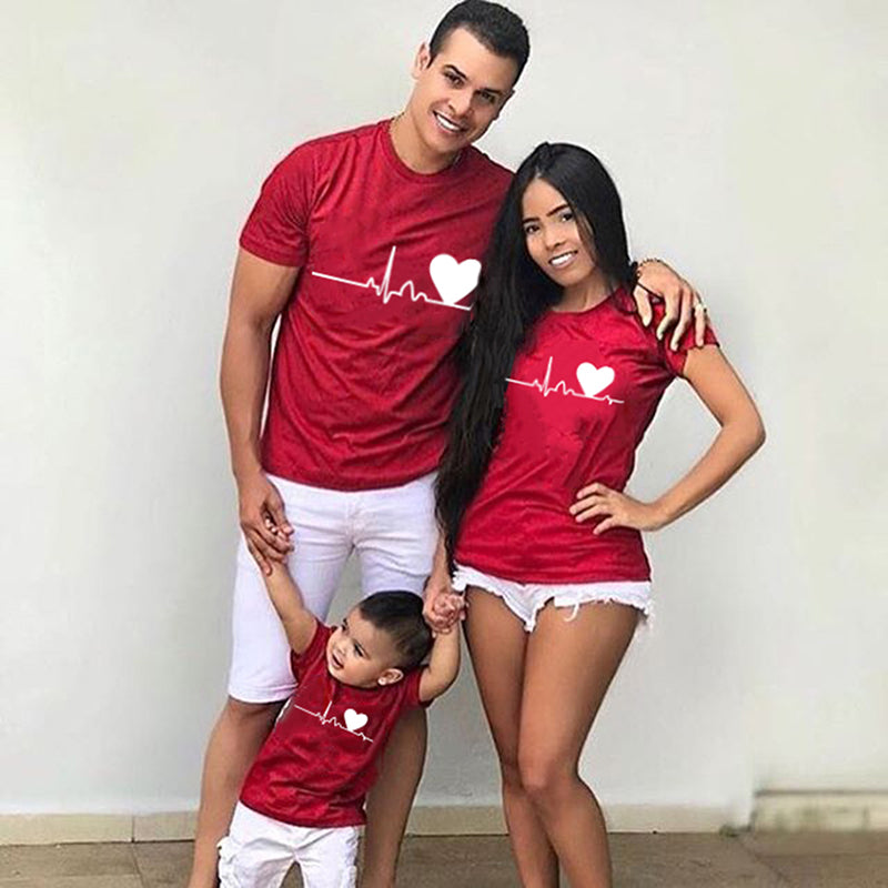 Matching Family Heart Beat Shirts